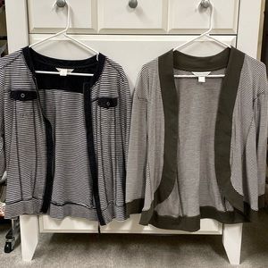 2 Christopher & Banks striped tops medium